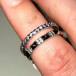 RBP7719 Meant to be Mine bands Bomb Party rings size 8 nwt with lavender cz